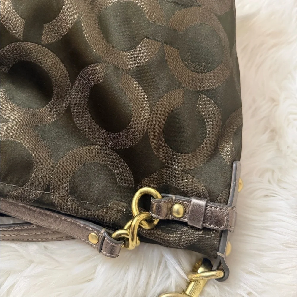 Coach Black and Gold Shoulder Bag